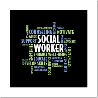 Words - Lcsw Social Work Month For Social Worker Posters and Art